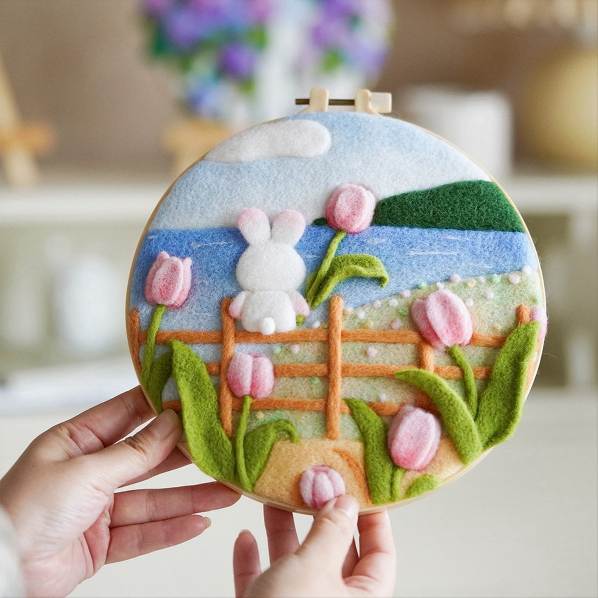 Needle Felt Set,Needle Felt Supplies for Beginners,With Felt Needle,Picture Frame Foam Pad,Felt Cloth and Instructions,1 set x Needle Felting Kit With English manual