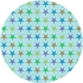 thumbnail image 1 of Ahgly Company Machine Washable Indoor Round Transitional Light Aquamarine Green Area Rugs, 4' Round, 1 of 7