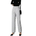 thumbnail image 5 of Autumn Winter Cotton Pants Rhombus Quilted Straight Wide Leg Long Pants with Pockets Solid Color Thickened Warm Trousers, 5 of 8