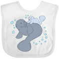 thumbnail image 3 of Inktastic Cute Manatees with Bubbles Boys or Girls Baby Bib, 3 of 4