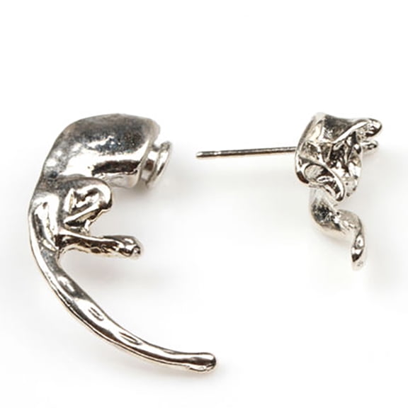 Ayyufe 1 Pc Ear Stud Fox Shape Decorative Alloy Female Stud Earring for Birthday Party