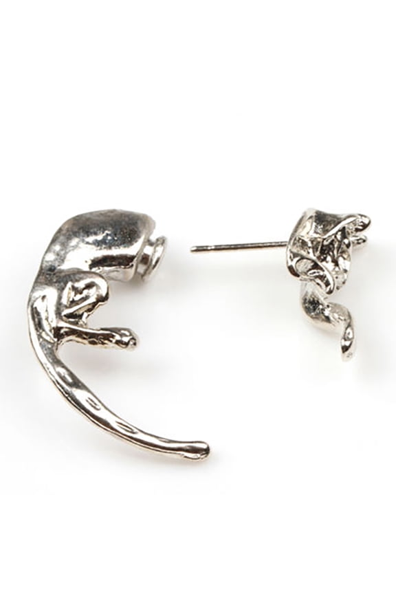 1 Pc Ear Stud Fox Shape Decorative Alloy Female Stud Earring for Birthday Party
