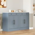 thumbnail image 2 of Newboti Furniture Modern Freestanding Kitchen Pantry,Buffet Food Storage, Coffee Bar Cabinet with Drawer, 2 Adjustable Shelves and 2 Door Shelves for Dining, Kitchen, Set of 2, Gray 35349, 2 of 17