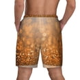 thumbnail image 3 of Kdxio Sparkling Orange And Black Print Men'S Swim Trunks With Compression Liner 7 Inch Inseam Quick Dry Swim Shorts, 3 of 7