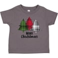 thumbnail image 3 of Inktastic Merry Christmas Plaid Trees Boys or Girls Toddler T-Shirt, 3 of 5