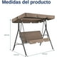 thumbnail image 5 of Banca Mecedora con 3 Asientos, Bluelander, Columpio Banca con Toldo, Banco para Jardín con Toldo, Café, 5 of 5