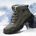 thumbnail image 2 of Bottes de Neige pour Hommes Hiver Chaudes Doublure en Laine Extérieur Antidérapant Lacets Imperméables Mode Randonnée, 2 of 5