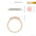 thumbnail image 4 of Angara Natural 0.24 Ct. Aquamarine with Diamond Non Eternity Ring in 14K Rose Gold for Women (Ring Size: 11.5), 4 of 9