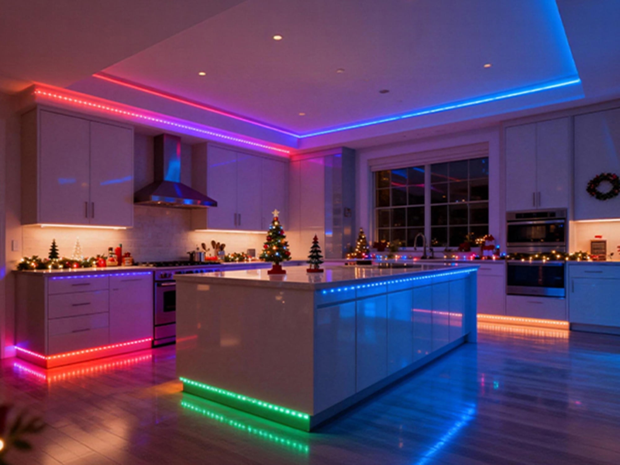 Beatineon 16.4ft COB RGB LED Strip Lights, 2100 LEDs High Density with Tuya App & Remote Control, Music Sync, Indoor Light Strip for Bedroom, Kitchen, Home Decor