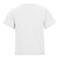 thumbnail image 4 of Ticikt Boys Rash Guard Kids Short Sleeve Crewneck Solid Boys Swim Shirt for Beach Pool Summer Water Activities Casual Tops,Color:White,Size:3-4 Years, 4 of 9