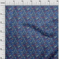 thumbnail image 2 of oneOone Silk Tabby Fabric Leaves & Floral Block Printed Fabric 1 Yard 42 Inch Wide, 2 of 4