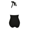 thumbnail image 6 of QHFBli Womens One Piece Swimsuit Women's Deep V Neck Swimsuits Wrap Tie Bathing Suit High Waisted 1 Piece Swimsuit, 6 of 6