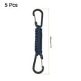 thumbnail image 2 of Uxcell Paracord Keychain, 5 Pack Braided Lanyard Key Clip Double D Rings Survival Keychains Blue, 2 of 5