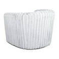 thumbnail image 6 of Farleigh Modern Living Room Round Back Soft Plush Fabric Swivel Chair in White, 6 of 6