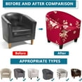 thumbnail image 6 of LINLIN Club Chair Slipcover, High Stretch Tub Chair Cover, Universal Spandex Pattern Armchair Sofa Cover Cover Couch Slipcover for Living Room Club Bar Counter, 6 of 8