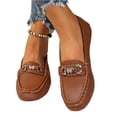 thumbnail image 3 of Womens Classic Slip On Loafer Flats Horsebit Decor Faux Leather Upper Non Slip Soft Sole for Office Work Commute Business Casual Daily Wear Shoes 43, 3 of 6