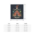 thumbnail image 5 of Cozy Flannel Blanket with Whimsical House Design Perfect for Sofa Travel Bed & Chair - Soft Warm & Durable for All Seasons, 5 of 7