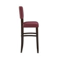 thumbnail image 6 of Linon Metairie 30" Indoor Wood Bar Stool, Espresso/Dark Red Faux Leather, 6 of 11