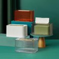 thumbnail image 2 of 2025 Transparent Tissue Box with Spring PET Paper Dispenser Napkin Box for Desktop, 2 of 5