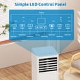 thumbnail image 4 of 8,000 BTU Portable Air Conditioner, 3-In-1 AC Unit with Built-In Dehumidifier, Compact Standing Air Conditioner for Room Up to 450 Sq. Ft. with Remote and Window Kit, White, 4 of 8