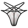 thumbnail image 5 of Dark Red Love Heart Pattern Open Type Women's Panties Crotch Opening G-strings Thongs Lingeries Underwear, 5 of 7