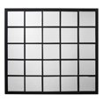 thumbnail image 1 of Benzara BM241111 Mirror with Metal Frame & Grid Design, Black & Silver, 1 of 1