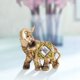 thumbnail image 1 of Adornos de estatua de elefante Feng Shui de resina para sala de estar dormitorio (oro S), 1 of 7