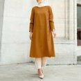 thumbnail image 2 of Elegant Women's Long Sleeve Button Down Abaya Casual Dress for Dubai Fashion, 2 of 5