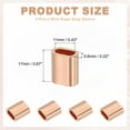 thumbnail image 2 of Uxcell Wire Rope Stop Sleeve, Copper Crimping Loops Sleeve Oval Crimp Ferrules for Wire Rope and Cable Ferrules 3/16"(5mm), 2 of 7