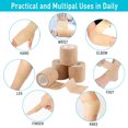 thumbnail image 7 of BCOOSS Self Adhering Elastic Bandage Wrap 12 Pack Cohesive Bandage Tape for Sports Knee Wrist 2 Inch Beige, 7 of 7