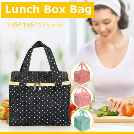 Insker Portable Insulated Lunch Bag Square Thermal Bag Tote Outdoor Picnic