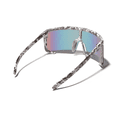 thumbnail image 2 of MILO Oversized Splatter UV400 Retro Vintage Flat Top Mirrored Mens Womens Sunglasses, 2 of 3
