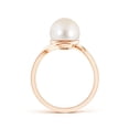 thumbnail image 2 of ANGARA Freshwater Cultured Pearl Solitaire Bypass Ring in 14K Rose Gold for Women | June Birthstone, Birthday, Anniversary, Jewelry Gift for Women | Pearl Ring, 2 of 7