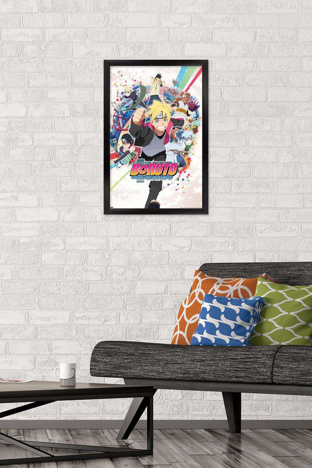 Boruto: Naruto Next Generations - Circle Wall Poster, 14.725" x 22.375", Framed