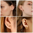 thumbnail image 7 of Lancharmed Gold Plated Studs Earrings for Womens,6 Pairs of Six Claw Zircon Round Cake Love Stars Earring Valentines Day Gifts for Her, 7 of 7