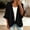 Black plus size denim jacket a1, variant on BRELIL Women Plus Size 3/4 Sleeve Ruffle Cardigan Casual Boho Fall Beach Vacation Outfit Solid Open Front Tops, Dark Blue 2XL