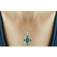 thumbnail image 6 of 6 3/4 Carat T.G.W. Emerald And White Diamond Accent Sterling Silver 3-Piece Jewelry Set, 6 of 7
