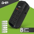 thumbnail image 3 of Regulador de Voltaje Ghia GHIA 1300VA/600W 8 Contactos RJ-11 GVR-013, 3 of 3