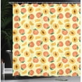 thumbnail image 4 of Ambesonne Peach Colors Shower Curtain, Fresh Raw Sliced Fruit, 69"Wx70"L, Pale Yellow Burnt Sienna, 4 of 5