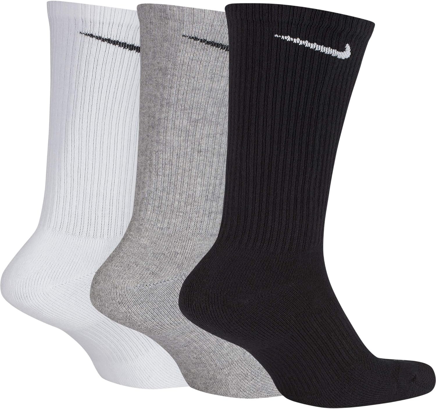 everyday 3 pack cotton cushioned crew socks mens