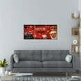 thumbnail image 3 of Home Theater Wall Decor Movie Night Sign Canvas Wall Art Prints Movie Film Reels Popcorn Lamplight Painting Print Media Room Home Cinema Wall Decor Framed 12"x16"x3 Pieces, 3 of 6
