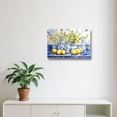 thumbnail image 4 of Yellow Lemon Wall Art for Kitchen, Vintage Citrus Fruit Canvas Print, Blue Pottery on Table Painting, Rustic Farmhouse Decor Framed Artwork, 4 of 6