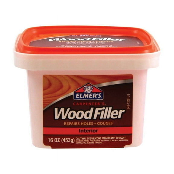 Elmer's Carpenter's Wood Filler, Interior Only, 16 Ounces, E849D8