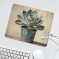 thumbnail image 6 of Succulent Print Mouse Pad with Stitched Edge, Premium-Textured Computer Mousepad with Non-Slip Rubber Base, Gaming Mouse Mat for Laptop, Office & Home 10"x12", 6 of 8