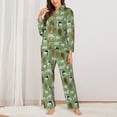 thumbnail image 2 of Daiia Cows And Calves for Women's Long-Sleeved Pajama Set – Soft & Comfortable Sleepwear Button-Up Pajamas Cozy Lounge Wear-X-Large, 2 of 7
