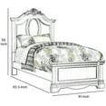 thumbnail image 3 of Acme Furniture Estrella Full Bed Collection Kids Princess Bedroom with Crown Carved Headboard, White, 3 of 6