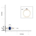 thumbnail image 4 of ANGARA Natural Oval Blue Sapphire Split Shank Halo Ring in 14K Rose Gold for Women (Size-6x4mm) | September Birthstone, Birthday, Anniversary, Jewelry Gift for Women | Natural Blue Sapphire Ring, 4 of 9