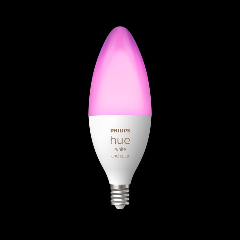 Philips Hue White and Color Ambiance E12 Bulb, 60W, Bluetooth and