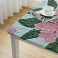thumbnail image 4 of HAOXIT  Gulbahar White Pink Spring Summer Square  Tablecloth, Block Print Table Cloth for Dining, Weddings, Outdoors, Parties, Grand Millenial Home Decor 46*46, 4 of 7