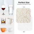 thumbnail image 6 of Zufioo Elegant Gold Leaf Pattern Print Leather Coaster Set, Decorative PVC Coasters 4-pack - Scald and Stain-resistant, Suitable for Home, Cafes, Restaurants-Square, 6 of 6